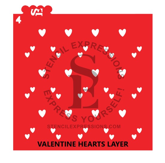 Gnomes Background Valentine's Day ADD-ON Layer Digital Stencil Design *