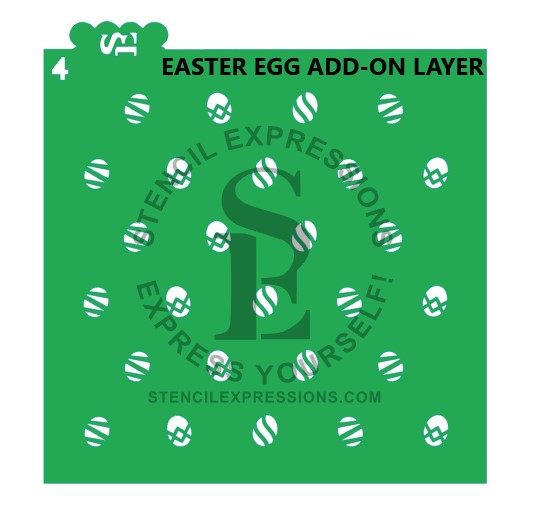 Gnome Background Easter Egg ADD-ON Layer for Cookies Cakes Culinary