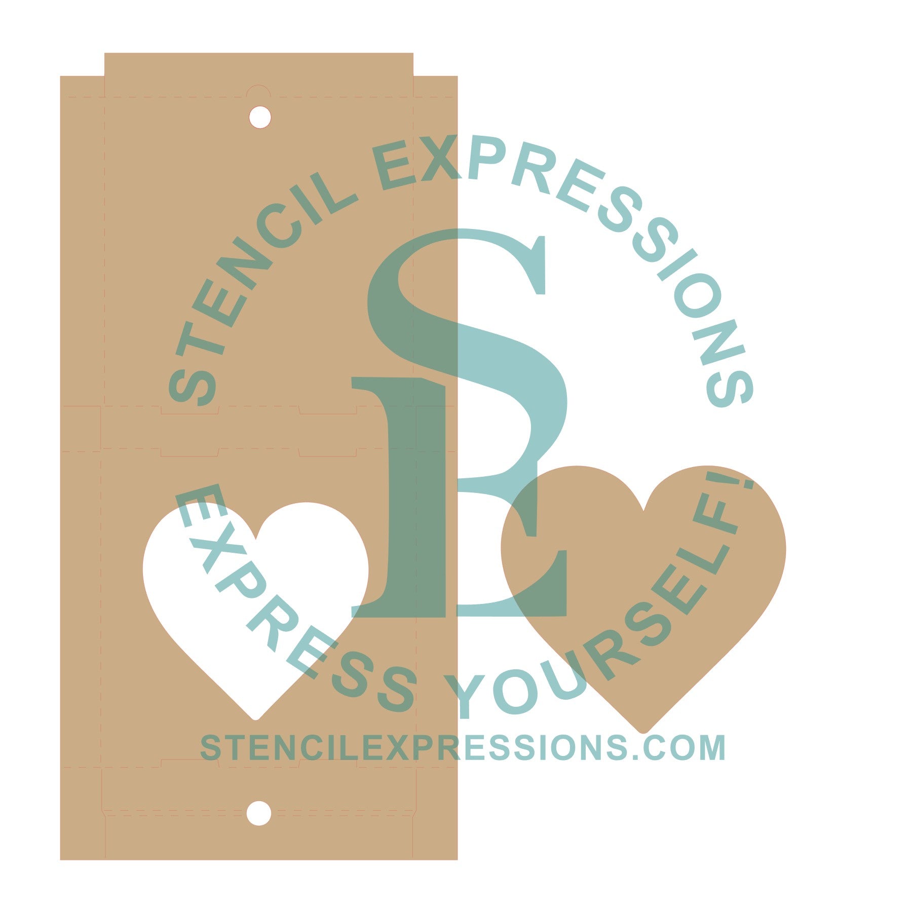 Pizza Box, 4"sq HEART Cutout Cookie / Gift Box Digital SVG Design Download *