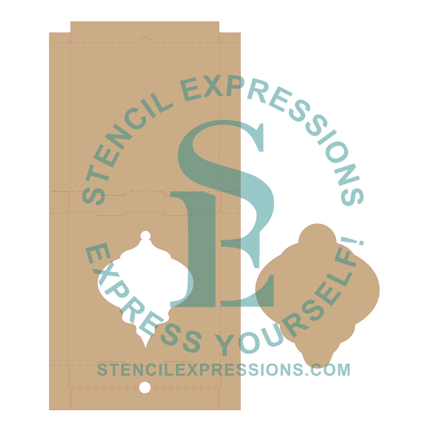 Pizza Box, 4"sq ORNAMENT Cutout Cookie / Gift Box Digital SVG Design Download *