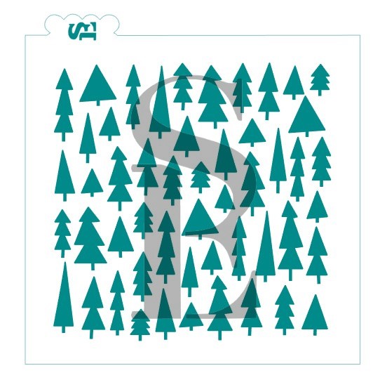 Boho Primitive Pine Tree Background Digital Design