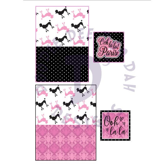 Ooh La La! Paris Theme Treats Print Your Own Packaging Bundle: Treats Cards and Gift Tags
