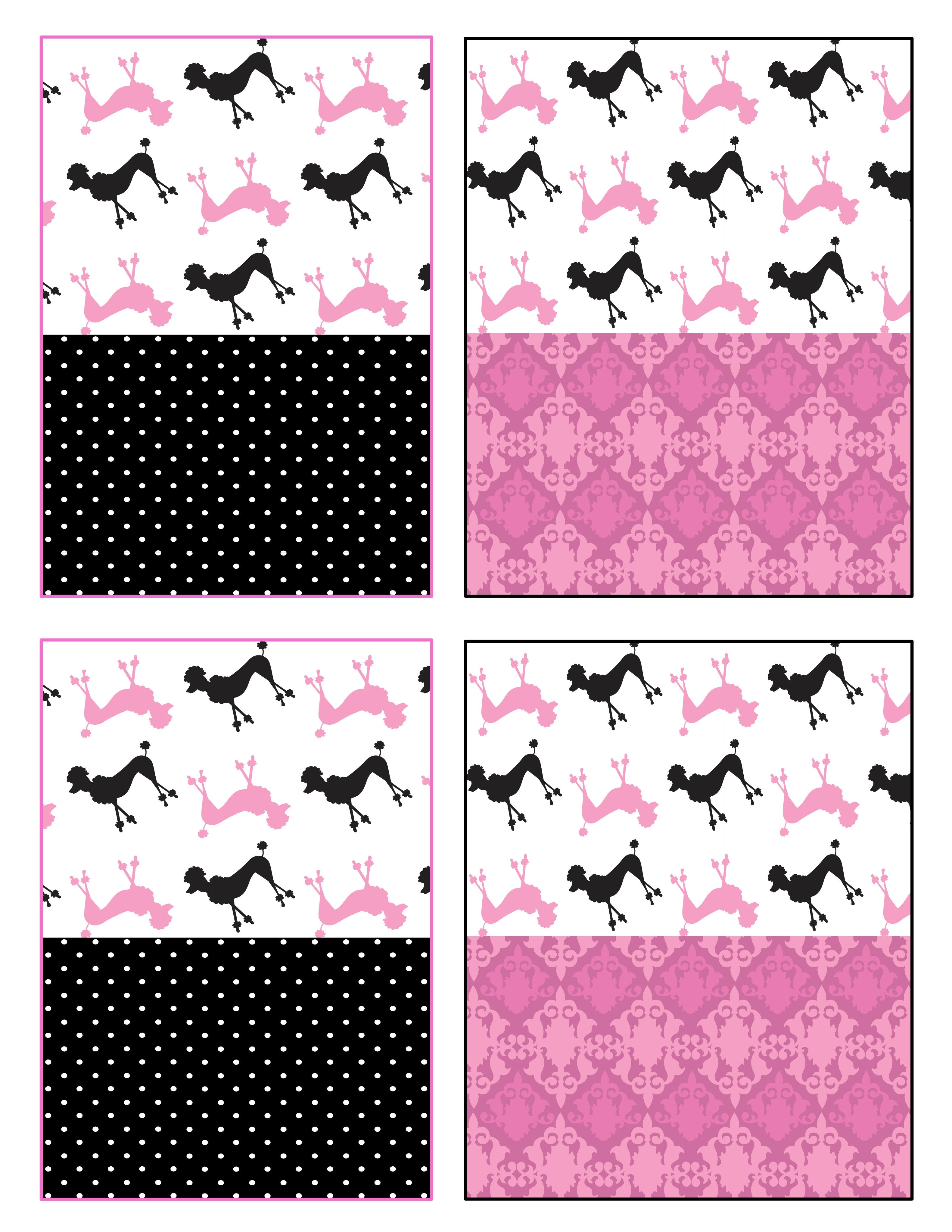 Ooh La La! Paris Theme Treats Print Your Own Packaging Bundle: Treats Cards and Gift Tags