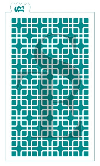 Deco Squares Background Digital Design cookie stencil