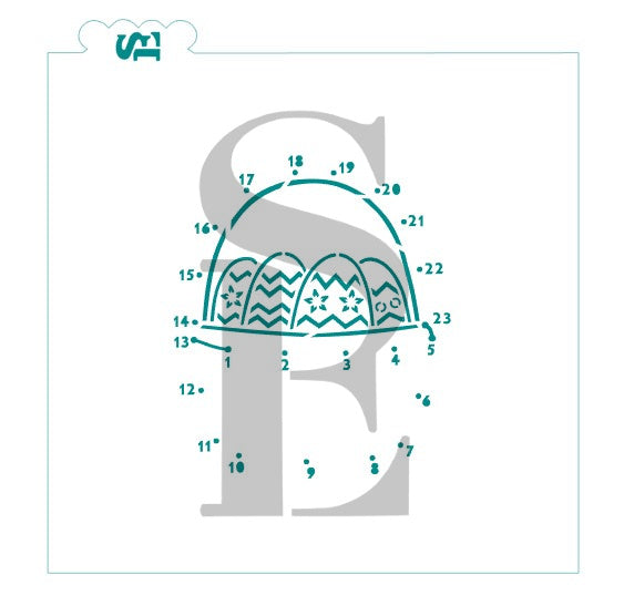 Easter Basket Connect The Dot PYO Digital Design Cookie Stencil