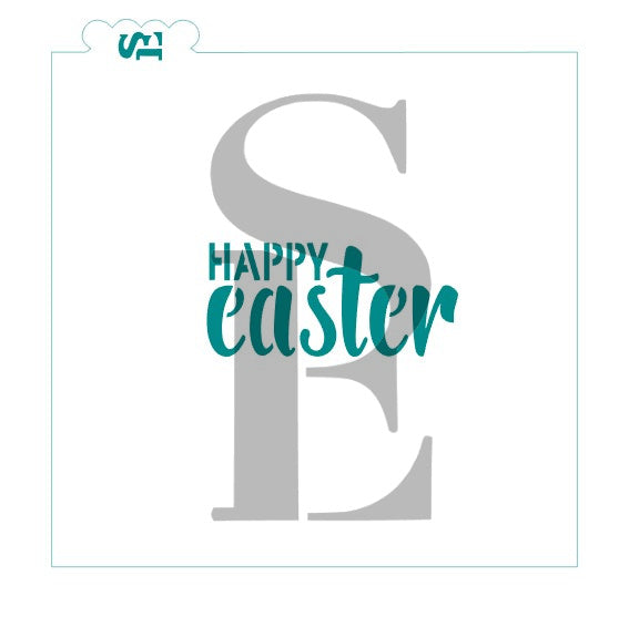 Happy Easter #2 Greeting Stencil for Cookies, Cakes & Culinary