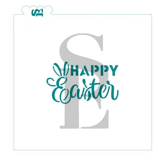 Happy Easter #3 Greeting Stencil for Cookies, Cakes & Culinary