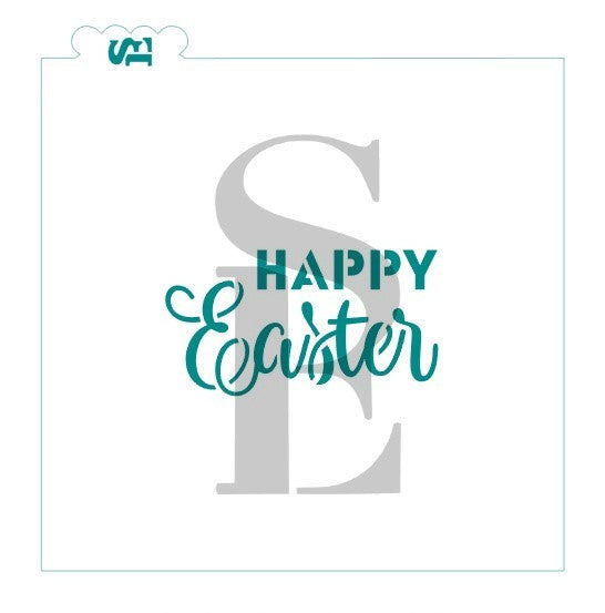 Happy Easter #3 Greeting Stencil for Cookies, Cakes & Culinary