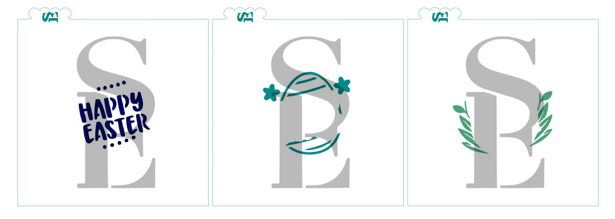 Happy Easter #5 Egg Stencil for Cookies, Cakes & Culinary