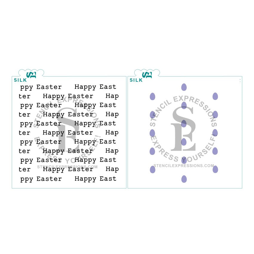 Happy Easter Layered Background SILKSCREEN Digital Design *