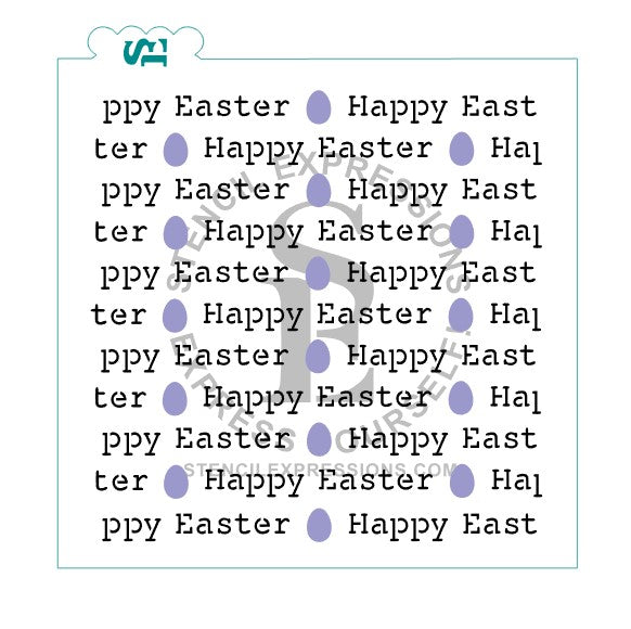 Happy Easter Typewriter Layered Background Digital Design *