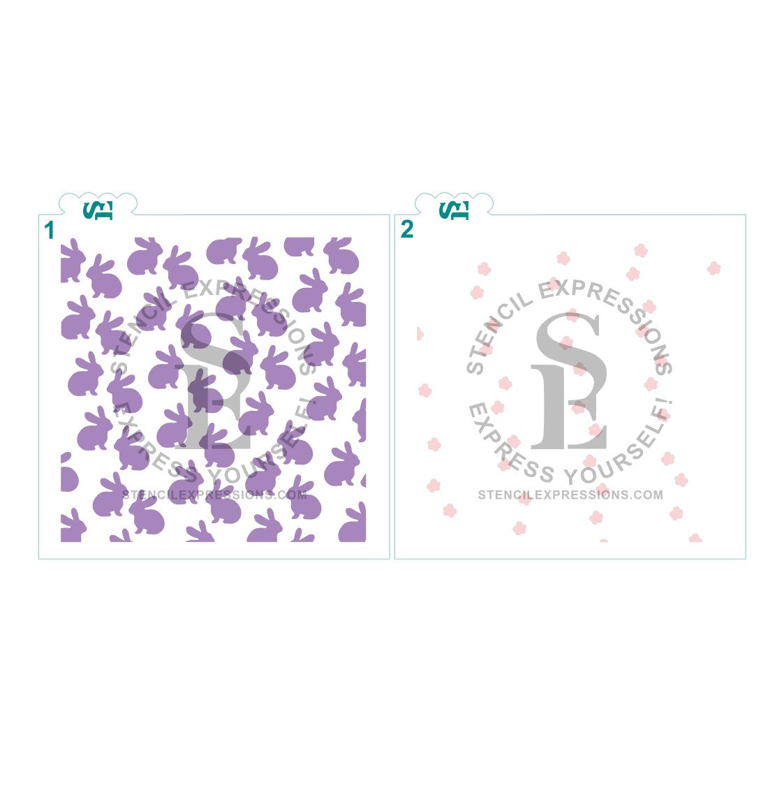 Chocolate Bunnies Layered Background Digital Design *