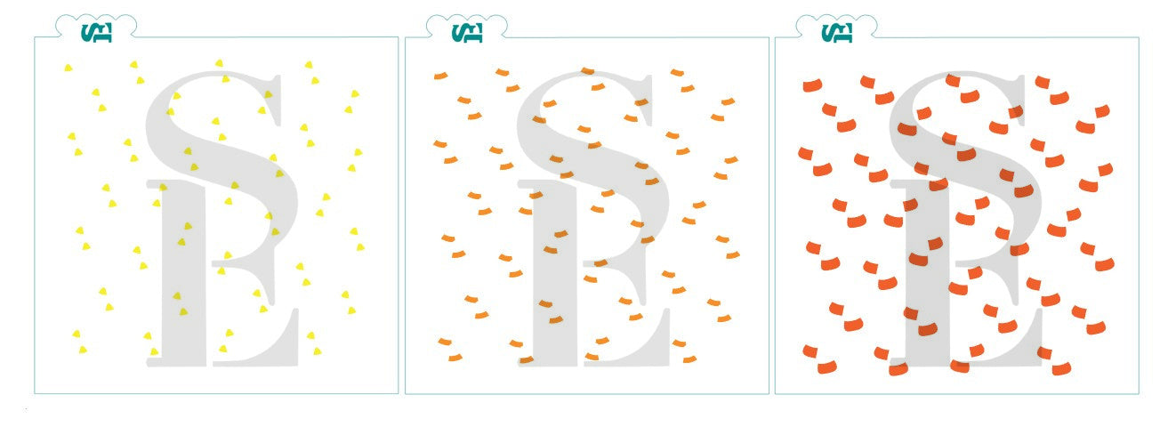 Candy Corn Background Stencil for Cookies, Cakes & Culinary