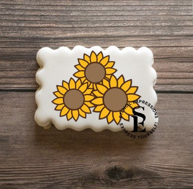 Sunflower Cluster SILKSCREEN UNBRIDGD 3-Layer Digital Design *