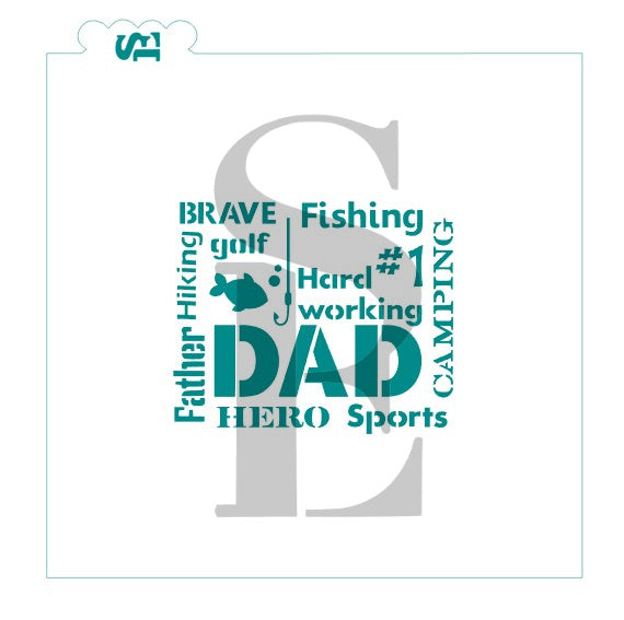 Father's Day Jumbo Bundle #2 - Simply A Dad Digital Designs Cookie Stencils Dad Subway Art