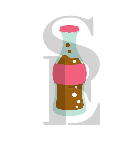Soda Pop Bottle Layered Digital Design Cookie Stencil