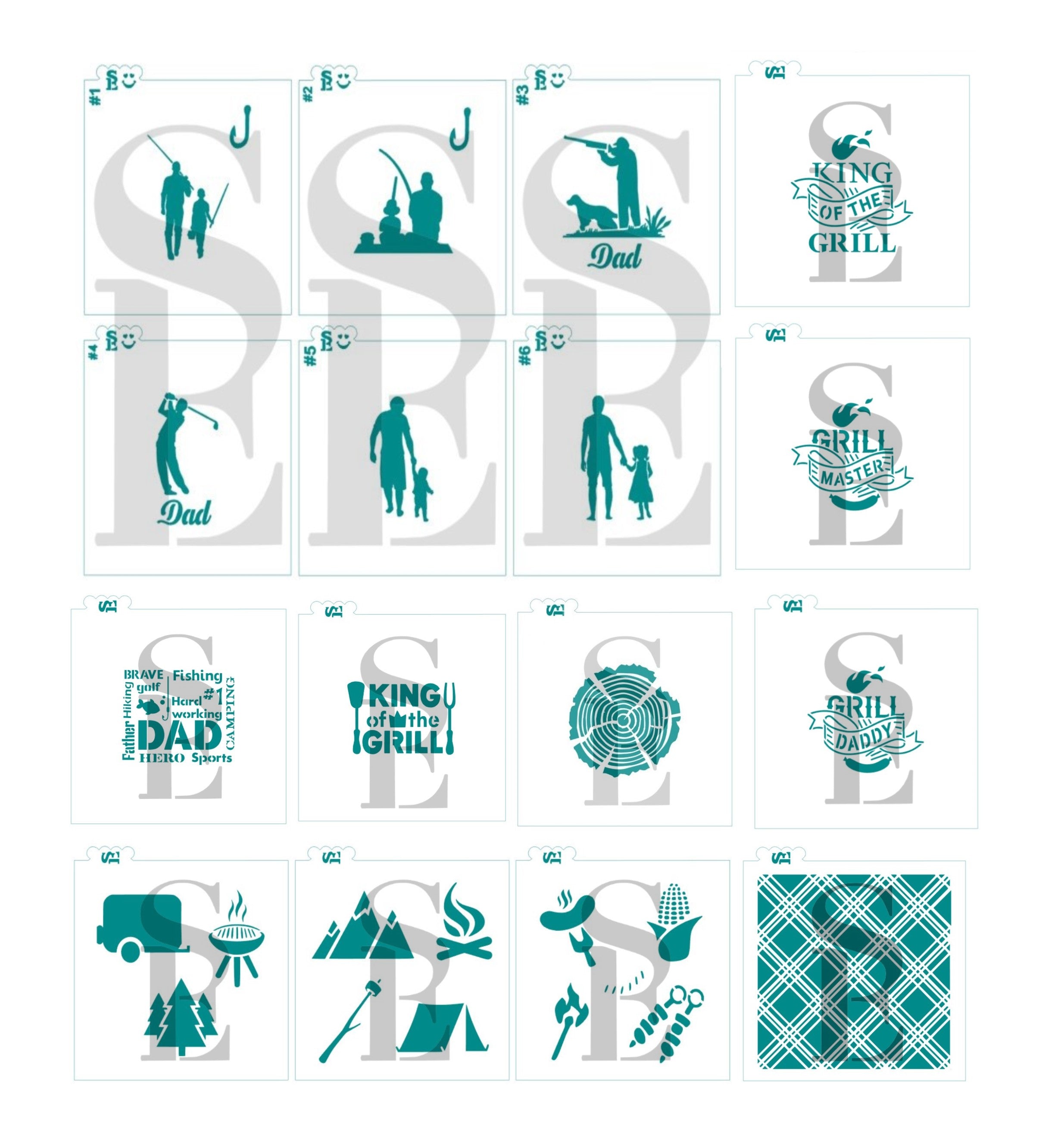 Father's Day Jumbo Bundle #2 - Simply A Dad Digital Designs Cookie Stencils