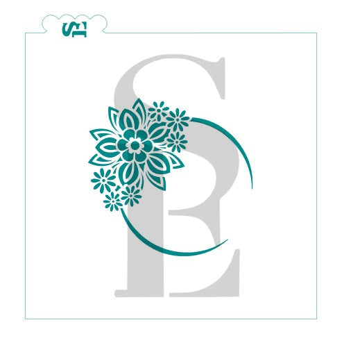Floral Monogram Frame Single and Layered Digital Design