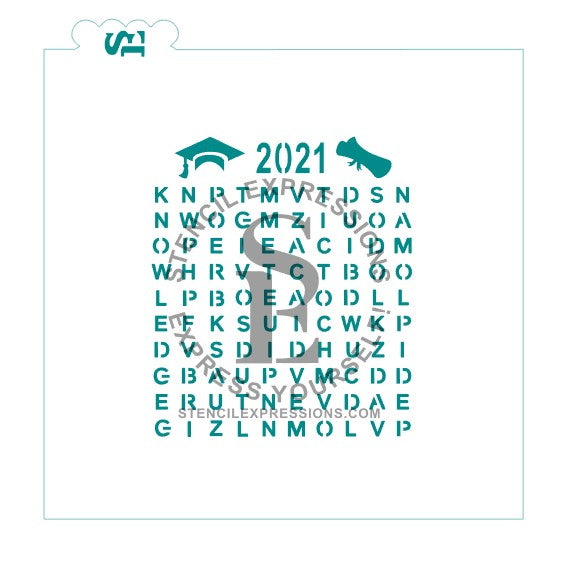 Graduation Word Search For Cookies, Cakes, Culinary