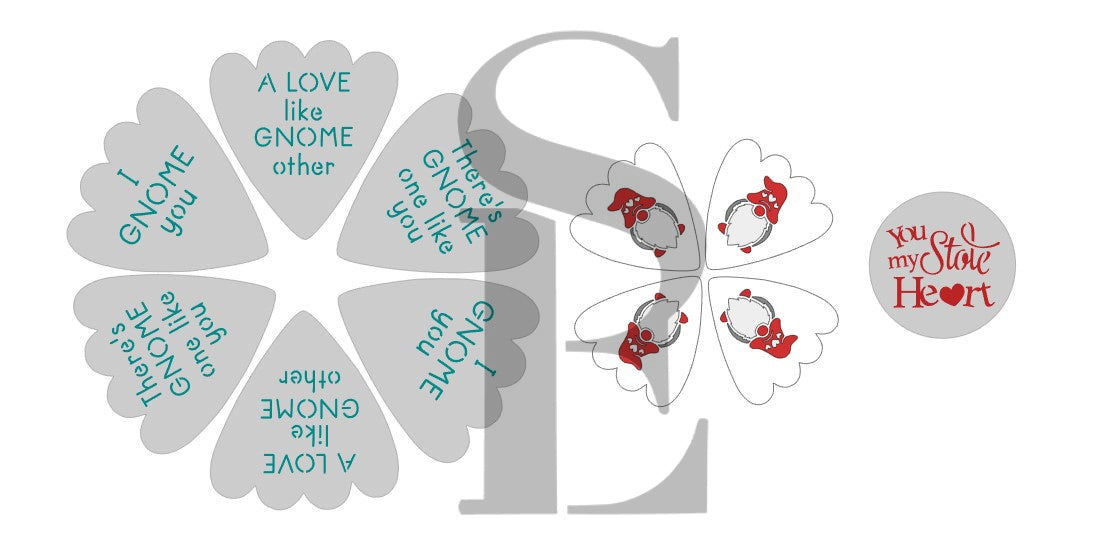 Valentine's Day: Cupid’s Arrow 5 pc Digital Design Cookie Platter Stencils