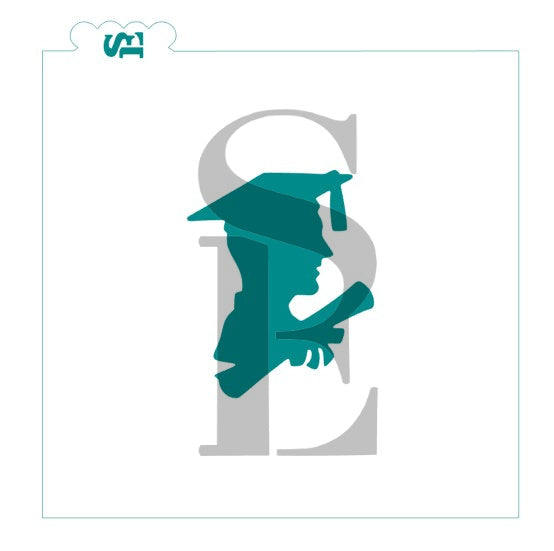 Grad Silhouettes Bundle Digital Design Cookie Stencil