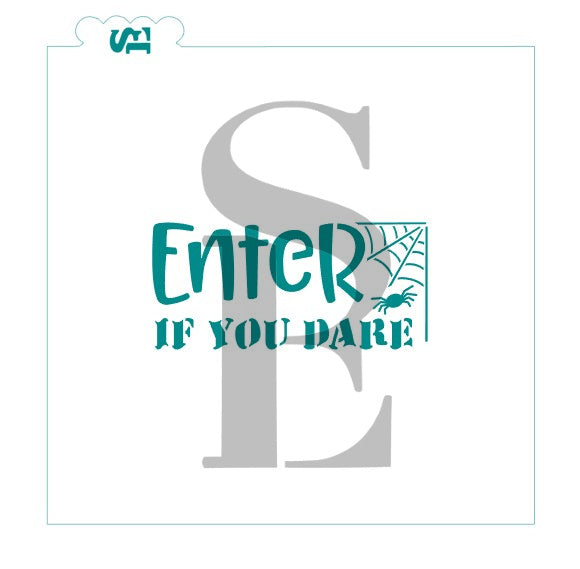 Enter If You Dare Halloween Digital Design Cookie Stencil