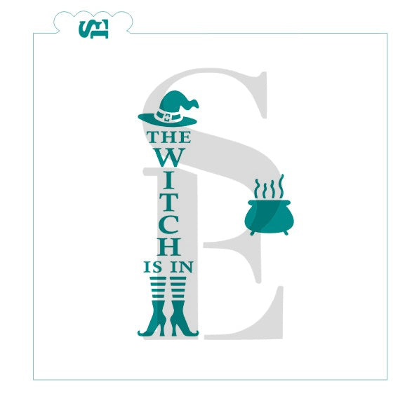 The Witch Is In with Mini Cauldron Stencil