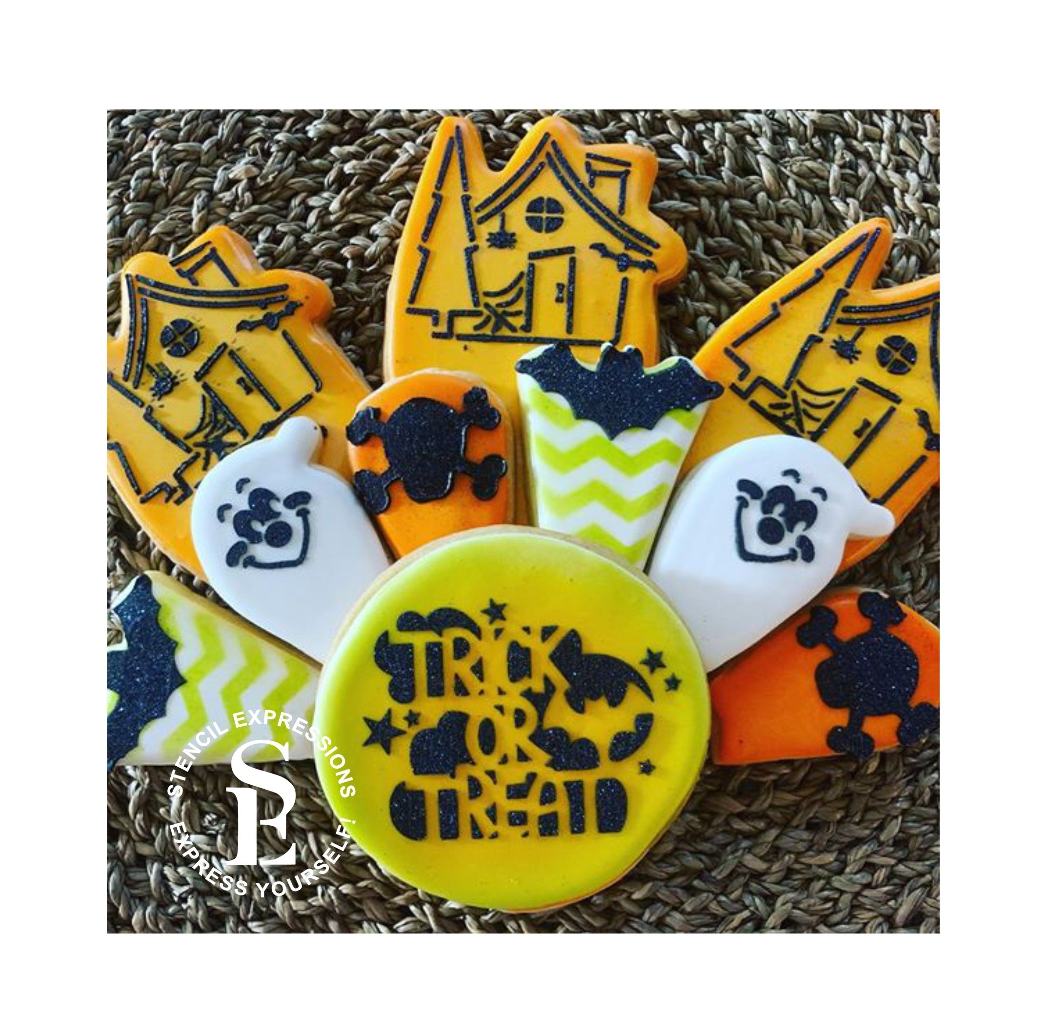 Halloween Haunted House and Ghouls PYO Platter Digital Design