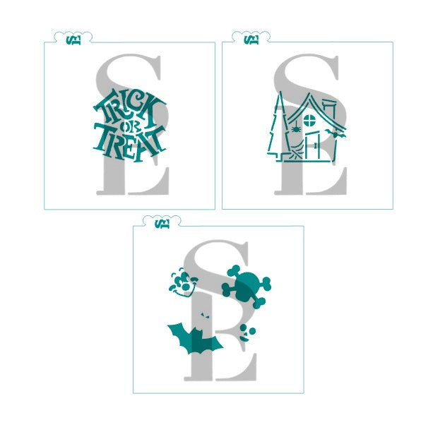 Halloween Haunted House and Ghouls Platter Digital Design