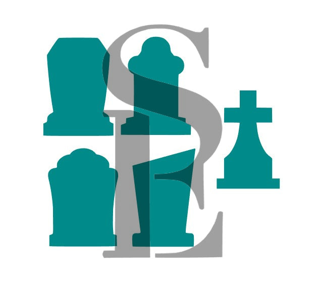 Tombstones Background, Tombstone Quirky Names #1 & #2, Tombstone Templates Bundle Digital Design