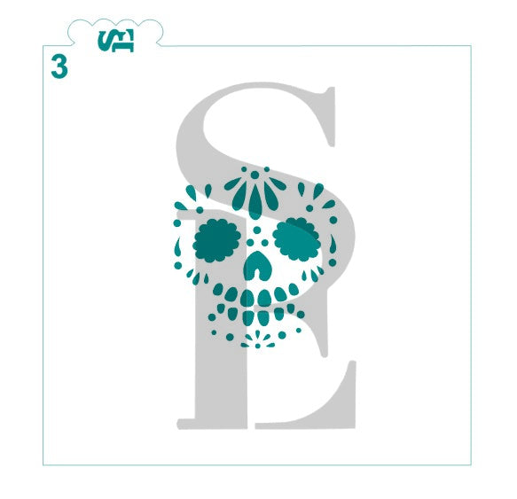 Sugar Skull Stencil Bundle for Cookies, Cakes & Culinary