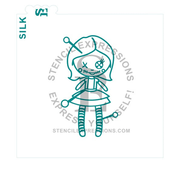 VooDoo Girl PYO SILKSCREEN Stencil SVG Digital Design Download *