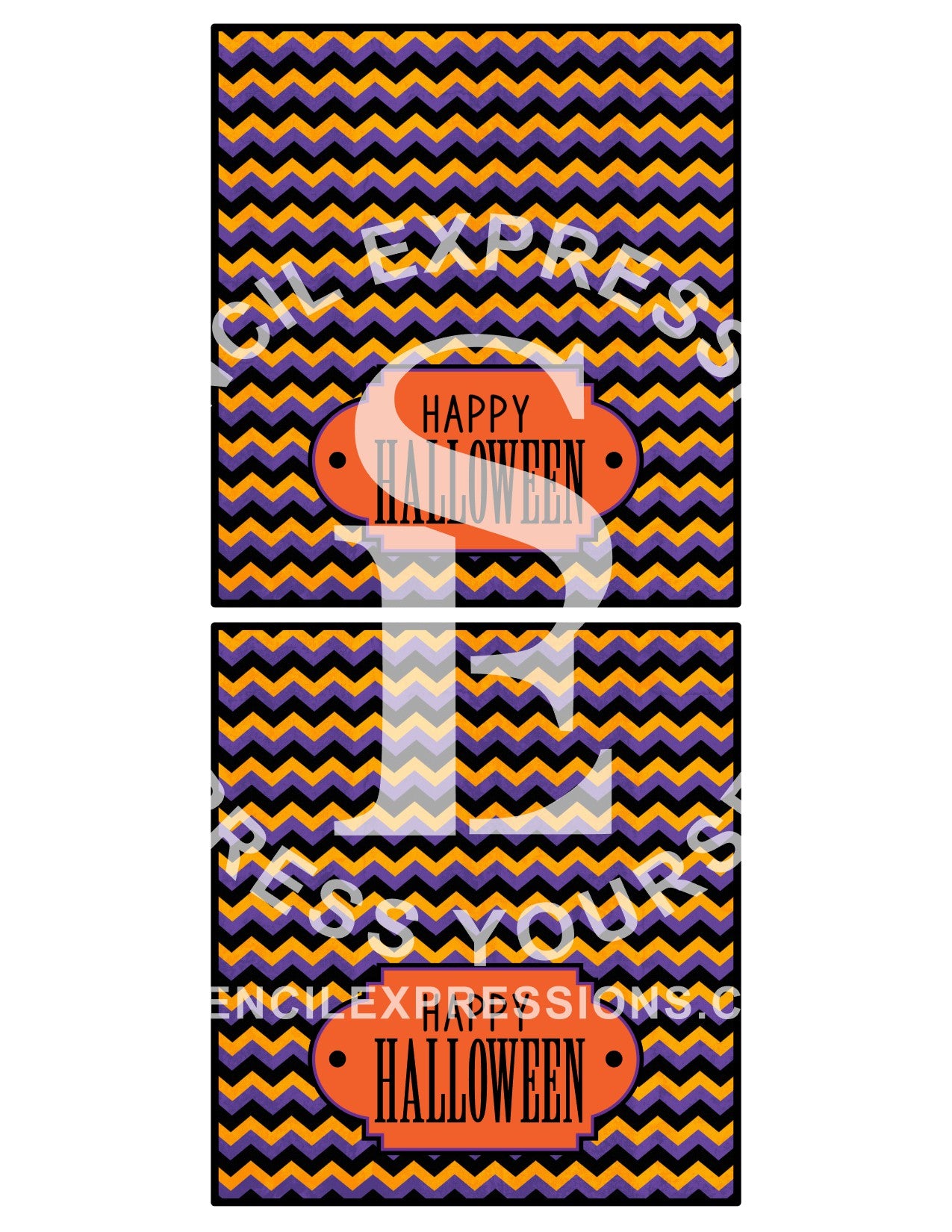 Halloween Printable Bag Topper Digital Design Download