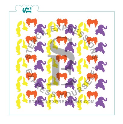 Hocus Pocus Hair Layered Background Digital Design