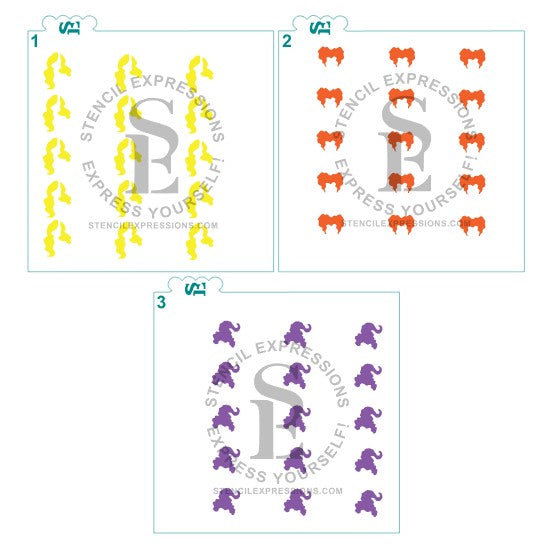 Hocus Pocus Hair Layered Background Digital Design