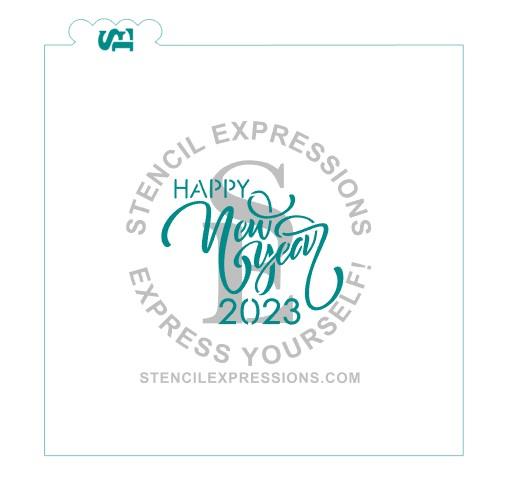 Happy New Year #2 Greeting with 2022-2025 Dates Digital Design