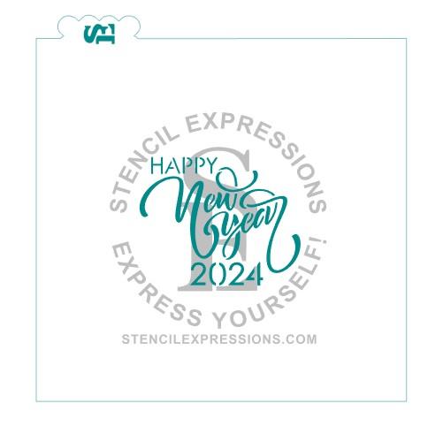 Happy New Year #2 Greeting with 2022-2025 Dates Digital Design