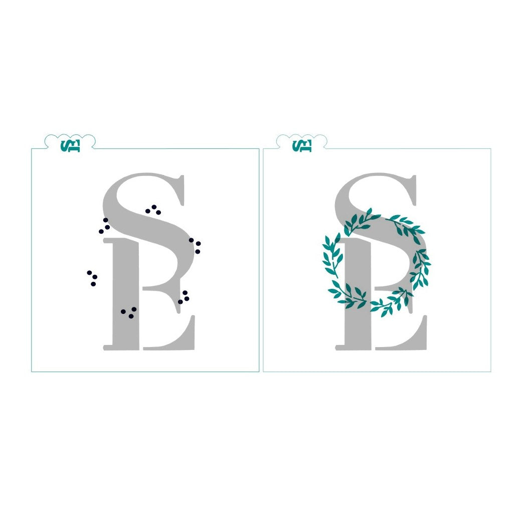 Wreath and Berries Layered Set Stencil for Cookies, Cakes & Culinary