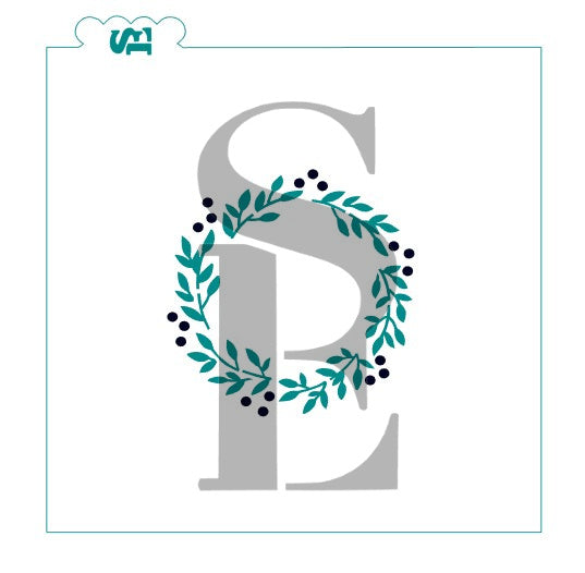 Wreath and Berries Layered Set Stencil for Cookies, Cakes & Culinary