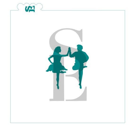 Irish Step Dancing Couple Stencil for Cookies, Cakes & Culinary