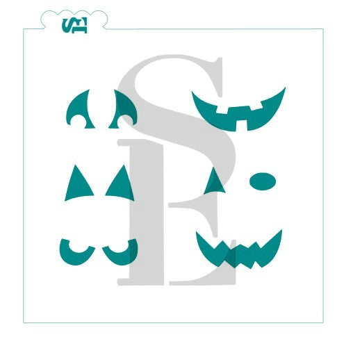 Jack-O-Lantern Build A Face Digital Download Cookie Stencil