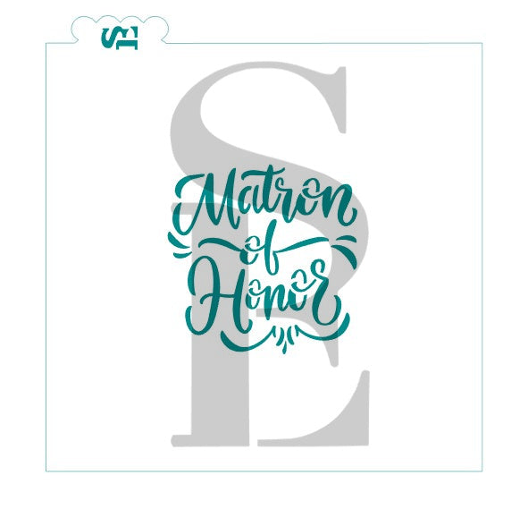 Wedding Party Names - Bride Bridesmaid Maid Matron of Honor Flower Girl Digital Designs cookie Stencils