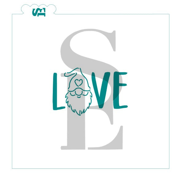 Gnome Love PYO Digital Design Cookie Stencil