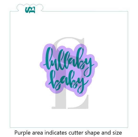 Lullaby Baby Digital Design Cookie Stencil hand lettered