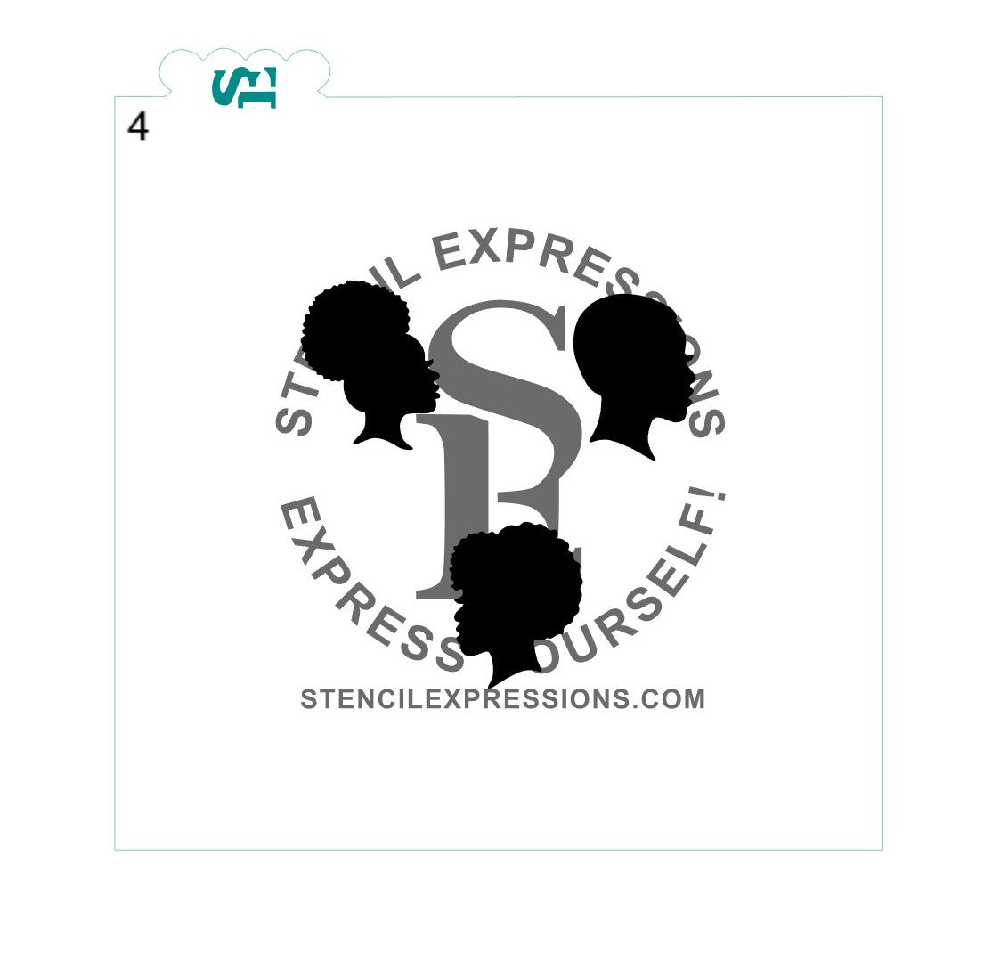 Women of Color and Mother's Day Set of 4 Designs Digital Design *