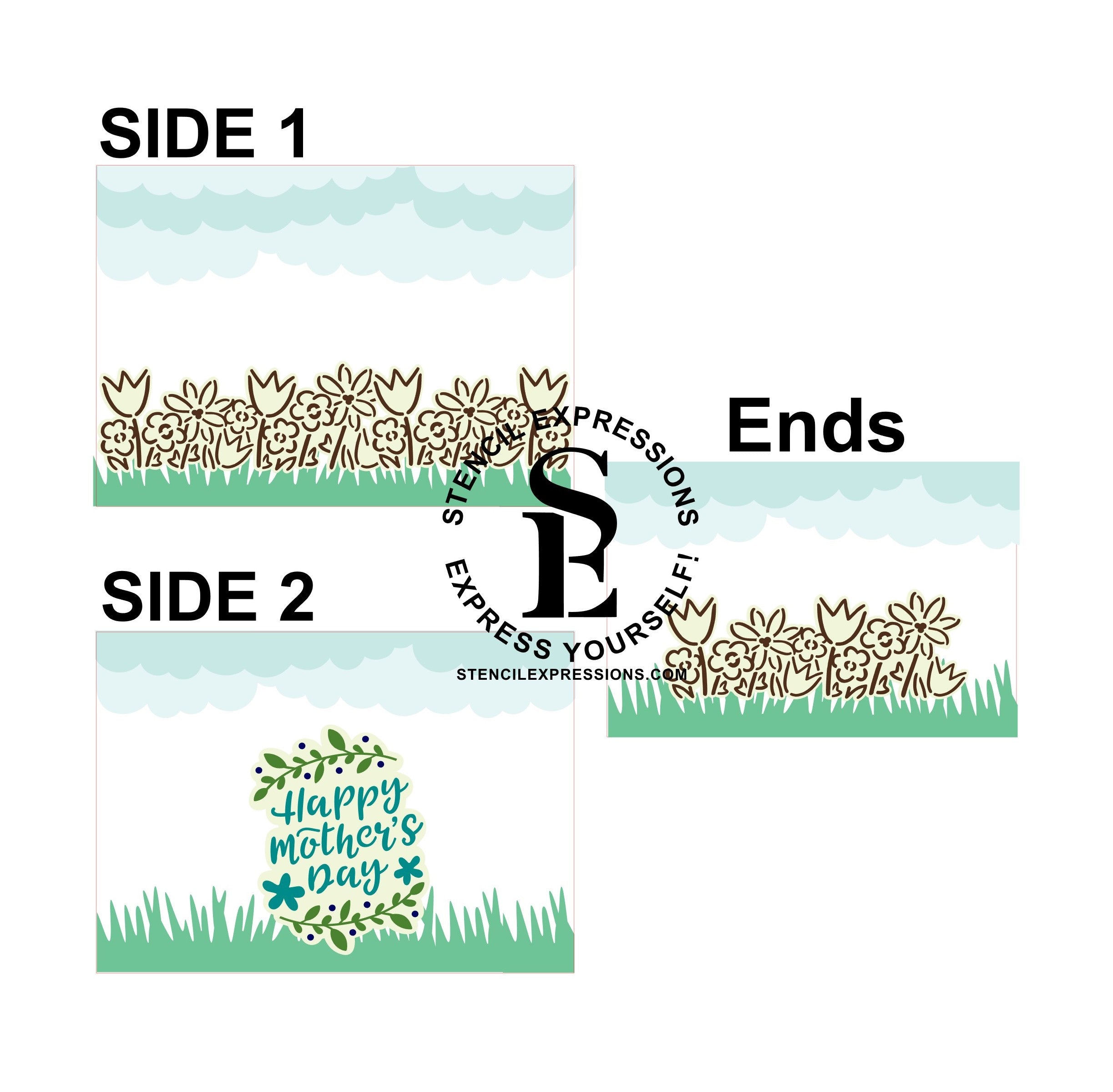 B’s COOKIE BASKET Mother's Day 3D Cookie Box Kit Digital Design Download * The Colorful Cookie COOKIE-A-THON Spring 2022