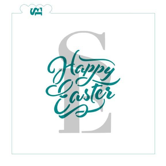 Happy Easter #4 Stencil for Cookies, Cakes & Culinary