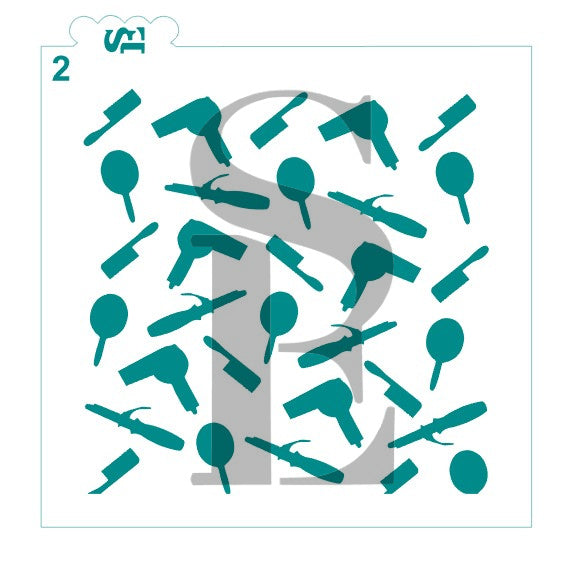 Beauty Salon Tools Bundle of 8 Digital Designs