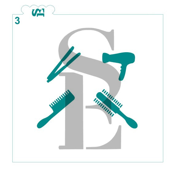 Beauty Salon Tools Bundle of 8 Digital Designs