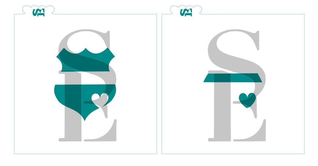 Police Shield Love, Single and Layered Digital Design Cookie Stencil